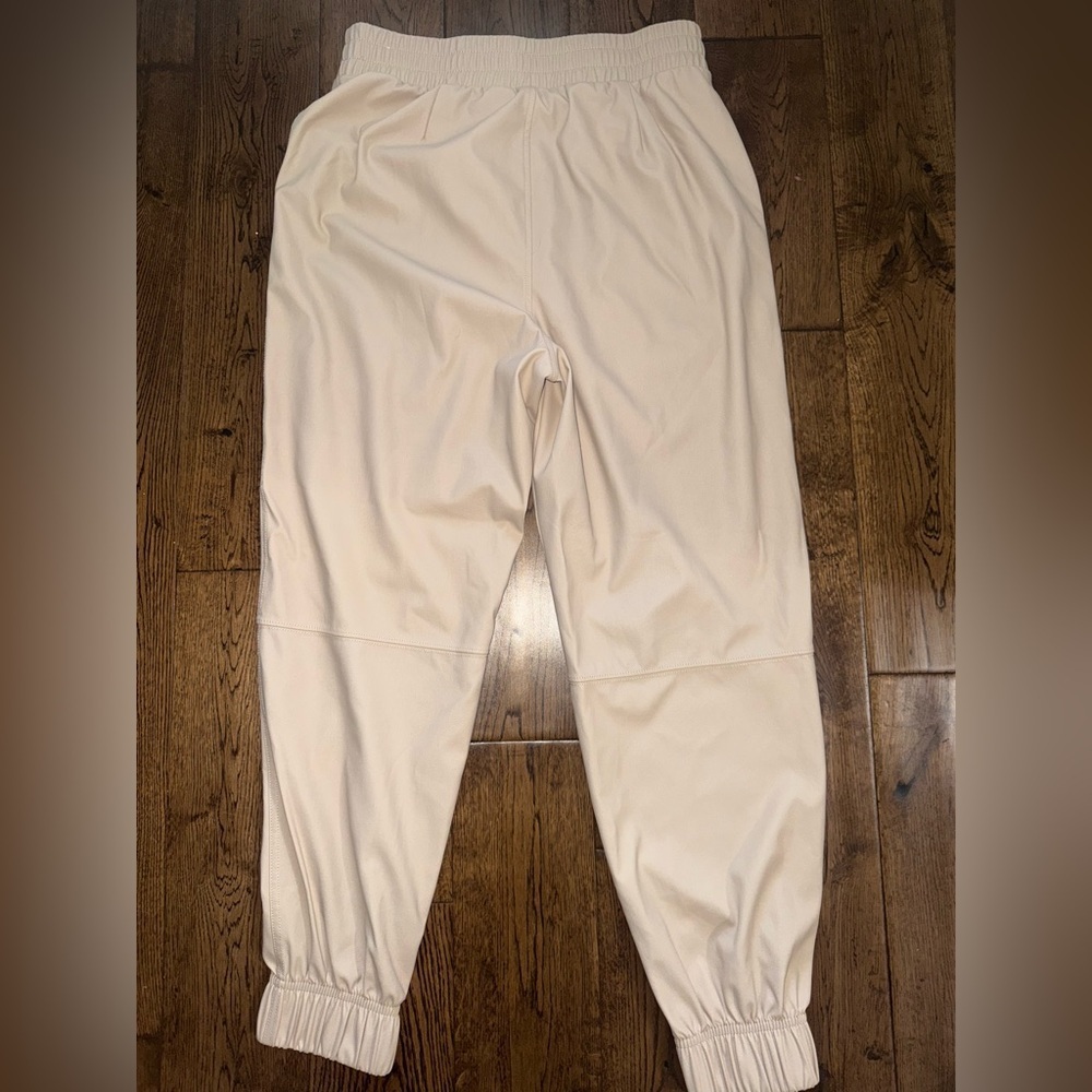 CALIA by Carrie Underwood Faux Leather Cream Athletic Jogger Pants Size Small - Picture 4 of 5